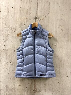 Patagonia Light Blue Quilted Down Vest